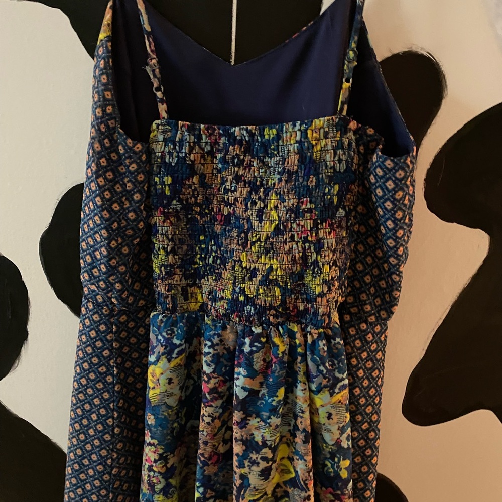 multi pattern dress